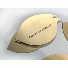 PERSONALISED LASER ENGRAVED BRUSHED GOLD YOUR SHAPE/ LOGO PLATE ADHESIVE PLAQUE