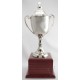 ENGRAVABLE NICKEL PLATED CUP TROPHY ON SOLID BASE FREE LASER ENGRAVING